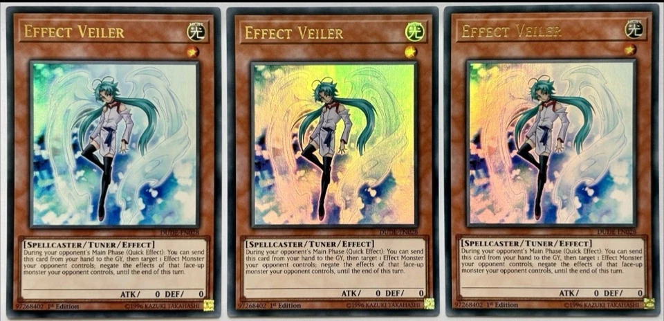 Yugioh Trading Card: 3x Effect Veiler DUDE-EN028 Ultra Rare 1st Edition NM - Image 1 of 2