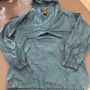 Eddie Bauer Men’s Packable Rain Jacket Size Small Vintage Teal - Picture 1 of 11