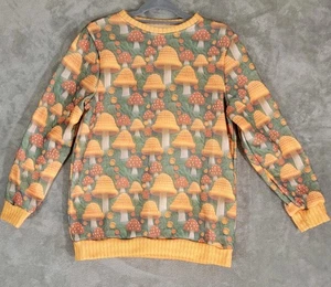 Mehrfarbiger Zauberpilz Pilze Fee Blumen Wald Strick Pullover Größe Medium - Bild 1 von 7