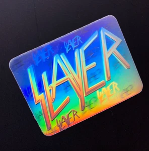 SLAYER thrash METAL MUSIC mini VINTAGE hologram holographic holo sticker decal - Picture 1 of 4