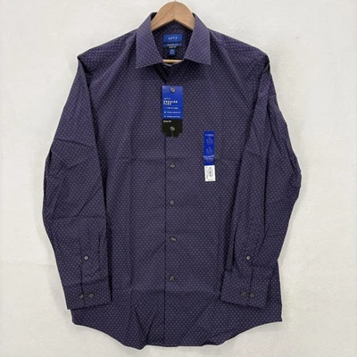 APT 9 Premier Flex Shirt Mens Medium Purple Slim Fit Wrinkle Resistant Business - Image 1 of 4