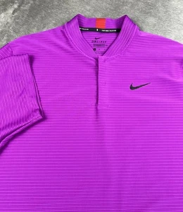 Nike TW Tiger Woods Golf Dri-Fit Speed Blade Polo Men’s M Purple - Picture 1 of 11