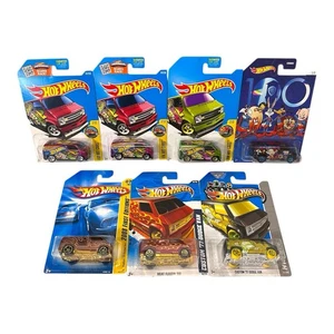Hot Wheels Lot of 7 Custom '77 Dodge Van Looney Tunes Art Cars HW City - Picture 1 of 15