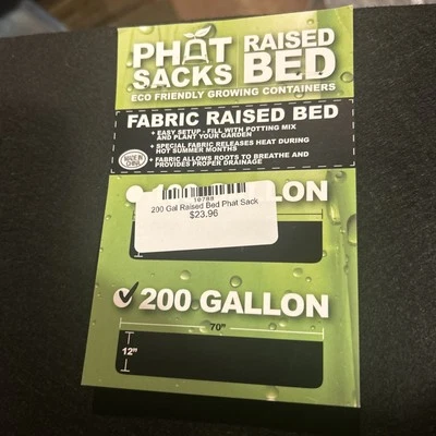 Phat Sacks - Cama elevada - Cama elevada de tela 200 galones 12”x 70” Foto 1 de 2