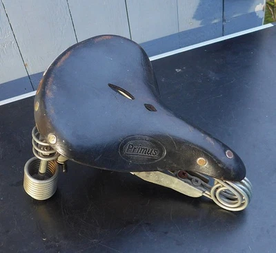Vintage Lepper Primus Fahrradsattel Leder - Bild 1 von 4