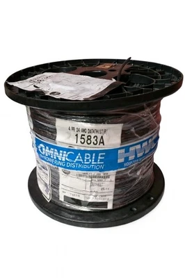 Cable DataTwist Belden 1583A Cat5e 4PR 24AWG - 1000 pies (305 m) NUEVO sellado de fábrica  Foto 1 de 4