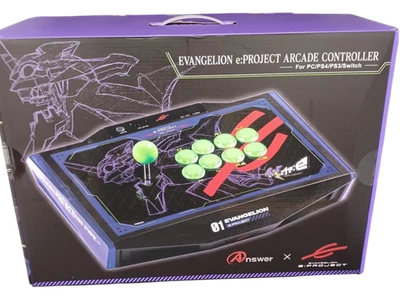 EVANGELION e:PROJECT Arcade Controller for PC PS4 PS3 Switch Answer Type-01 JPN - Image 1 of 4