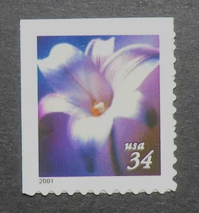 3487 MNH 2001 34c Longiflorum Lily lillies flowers bloom blossom bulbs flower - Picture 1 of 1