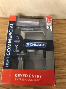 SCHLAGE GLEICHSCHLIESSEND EINGANG, ELAN HEBEL, SATINIERT CHROM, LEICHT KOMMERZIELL - Bild 1 von 4