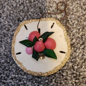 Sand Dollar Christmas Ornament Glitter Holiday Beach Coastal - Picture 1 of 3