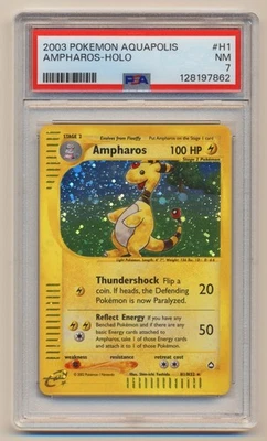 PSA 7 Pokemon Aquapolis Holo Rare Ampharos H1/H32 NEAR MINT Condition!! - Image 1 of 2