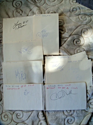 Lote de autógrafos firmados por los Pittsburgh Steelers Chuck Noll Dermontti Dawson Brister Kol Foto 1 de 4