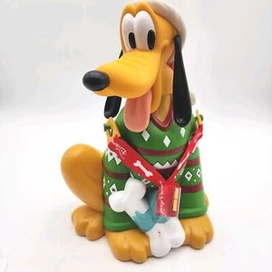 Disney Parks 12" Pluto Weihnachten Urlaub grün Pullover Popcorn Eimer  - Bild 1 von 14