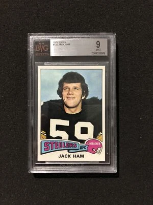 1975 Topps Football JACK HAM #125 BVG/BGS GRADED 9 - MINT - Image 1 of 2