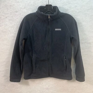 Columbia Youth Fleece Zip Jacket Size L 14/16 Black Zip Pockets Outdoors - Picture 1 of 8