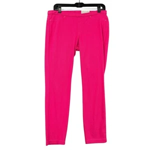 HUE Skimmer Pink Pocket Design Pull On Skinny Style Jegging Pants Size Large - Picture 1 of 8