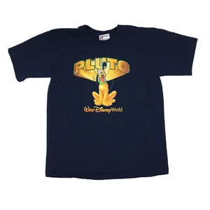 Vintage Y2K Walt Disney World Pluto the Dog Graphic T-Shirt Kid's Youth Sz XL - Picture 1 of 4