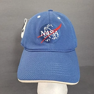 NASA Kennedy Space Center Golf Hat Blue Cap Embroidered Logo Adjustable Strap - Picture 1 of 12