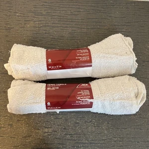 Ace 12 COTTON TERRY CLOTH CLEANING TOWELS /BAR TOWELS/ RAGS 14 X 17 NEW - Picture 1 of 10