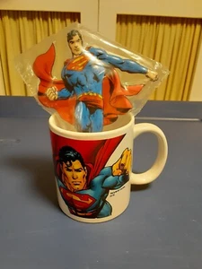 Superman DC Comics Coffee Mug And "Flying Superman" Cake Topper Bundle! - Picture 1 of 7