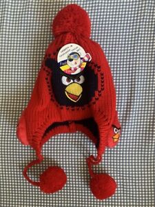 RED ANGRY BIRD PLUSH WARM WINTER HAT FREE SHIPPING