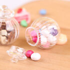 1:12 Dollhouse Miniature Round Glass Bottle Candy Jar Mini Candy Bottle Modelt1