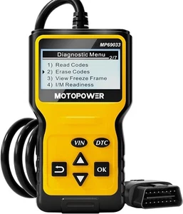 MOTOPOWER MP69033 Coche OBD2 Escáner Lector de Código Motor Escáner de Fallas PUEDE - Imagen 1 de 8
