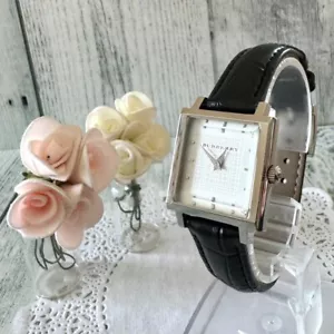 BURBERRY Square Watch BU2016 Silver Used From Japan Check description - Picture 1 of 4