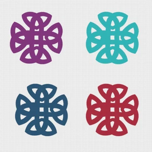 EASY * 2 DMC Colors* Celtic Knot Cross Carolingian Counted Cross Stitch Pattern - Picture 1 of 10