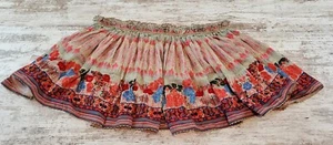 Damen Bhanuni Shirt Top Größe M Grün Rosa Rot Blau Anthropologie - Bild 1 von 9
