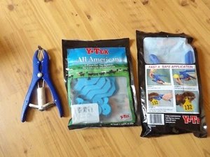 Y tex 2 piece ear tag system 25 tags blue, Ulra tagger plus, another tool - Picture 1 of 2