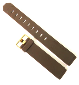 JACOB JENSEN Uhrband watch strap original Kautschuk Braun 19 mm Einschubband GP - Picture 1 of 3