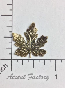 33333 - 3 Pc. Small Maple Leaf Jewelry Finding BRASS Oxidized - Picture 1 of 3