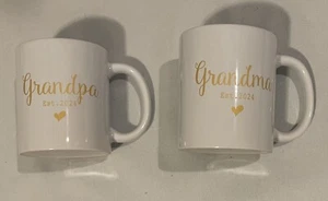 Grandparents Pregnancy Announcement Coffee Mugs Set 11oz, NEW IN BOX - Picture 1 of 4