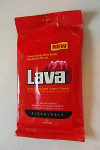 10er Pack Lava Seife Schwerlast Vorgefeuchtete Handreiniger Handtücher NEU Versiegelt - Bild 1 von 2