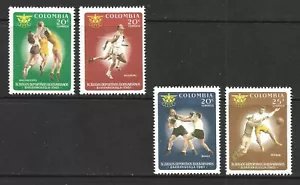 Colombia Scott #736-739 VF MH 1961 Sports Basketball Running Boxing Soccer - Picture 1 of 4
