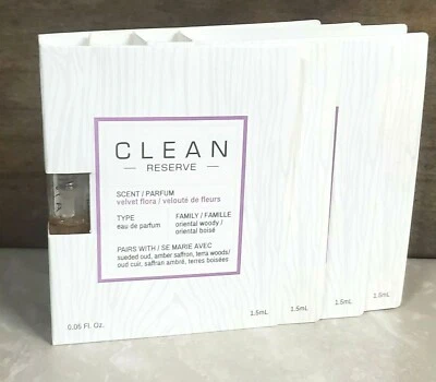 4X Clean Reserve ~ Velvet Flora ~ 0,05 oz perfume muestra spray, 1,5 ml Foto 1 de 2