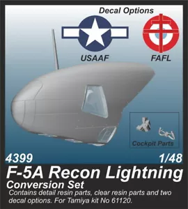 CMK 1/48 F-5A Reconnaissance Lightning Conversion Set for P-38F/G kits - Picture 1 of 1