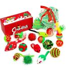 Chiwava Weihnachtsthema Katzenspielzeug Set mit 17 verschiedenen Spielzeugen