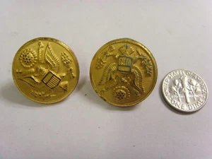 2 antique golden metal eagle great seal buttons lot Waterbury Connecticut 50727 - Picture 1 of 7