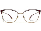 Furla Eyeglasses Frames Vfu396 Col.0E59 Red Gold Cat Eye Full Rim 56-17-135