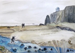MUSSENDEN Downhill Northern Ireland Irish Watercolor Painting 10x14 Sullivan - Picture 1 of 3