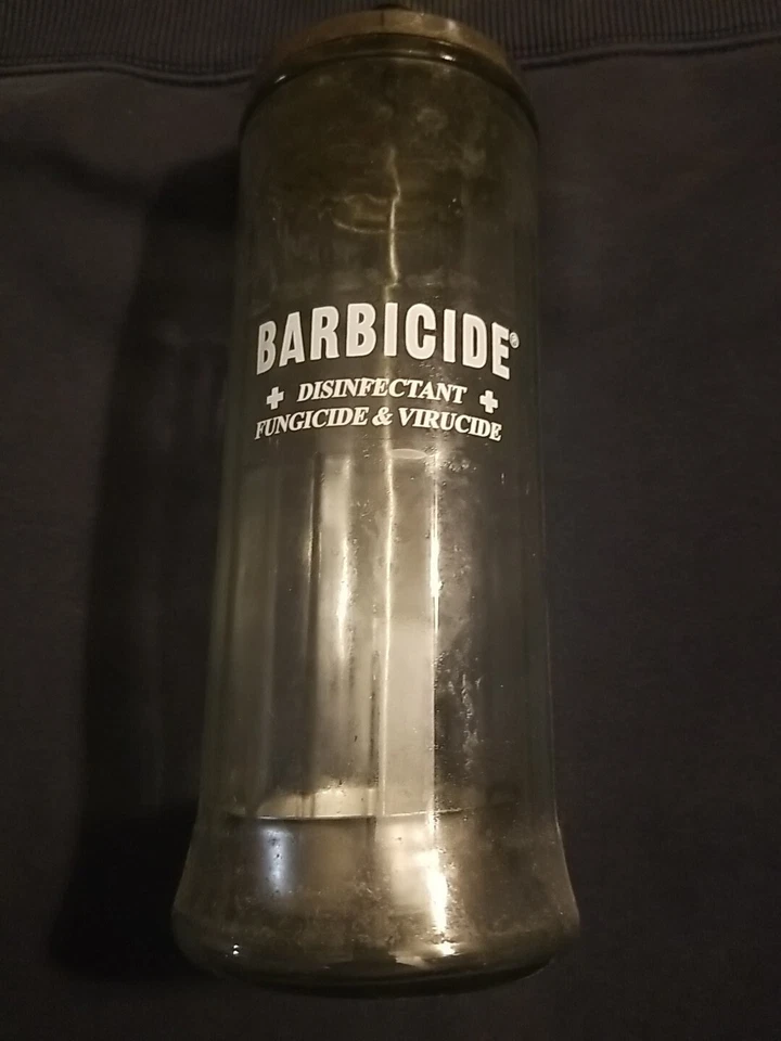 Used Barber Vintage Barbercide Disinfectant Fungacide & Virucide Jar Foto 1 de 1