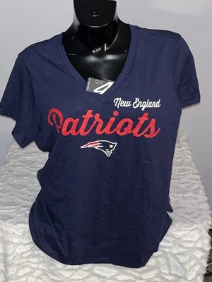 CAMISA MANGA CORTA CUELLO EN V MUJER NFL GIII DE LOS PATRIOTAS DE NUEVA INGLATERRA 2XL NUEVA CON ETIQUETAS Foto 1 de 2