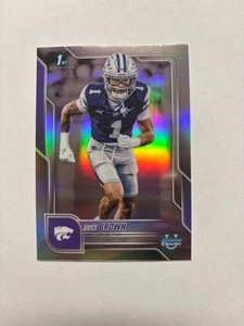 2025 Bowman Chrome U Football - JAYCE BROWN Refractor - Kansas State Wildcats - Picture 1 of 1