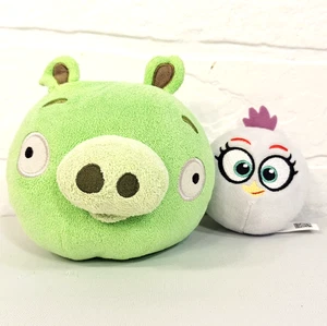 Angry Birds Menge 2 - Grünes Schwein Bad Piggies & Matilda Vogel Mini Stofftier - Bild 1 von 19
