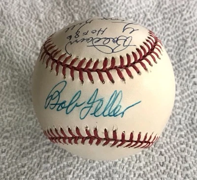 Hall Of Fame Pitchers Multi-Signed OML Baseball HOF Inscriptions Autos JSA COA - Image 1 of 4