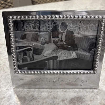 NEW IN BOX Mariposa Picture Frame Wedding Engagement ‘She Said Yes’ 4x6” - Image 1 of 4