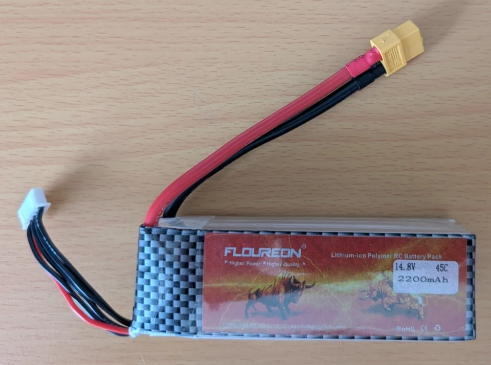 45C 14.8V 4S 2200mAh Lipo Akku mit XT60 für Heli Aeroplane Jet RC Car Boat - Bild 1 von 2