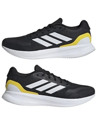 Scarpe Sneakers UOMO Adidas Runfalcon 5 Nero Giallo Bianco Running Jogging  - Imagen 1 de 4